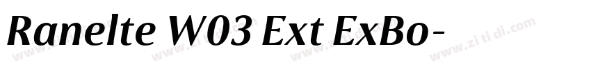 Ranelte W03 Ext ExBo字体转换